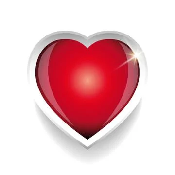 Big Red Heart vector isolated Stock Illustration