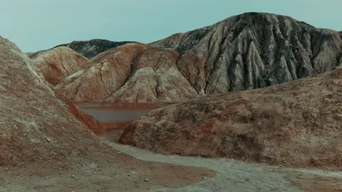 Big Red Mountains Stock Footage 141151075