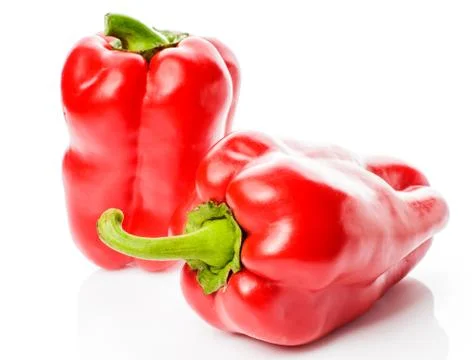 Big red peppers Stock Photos
