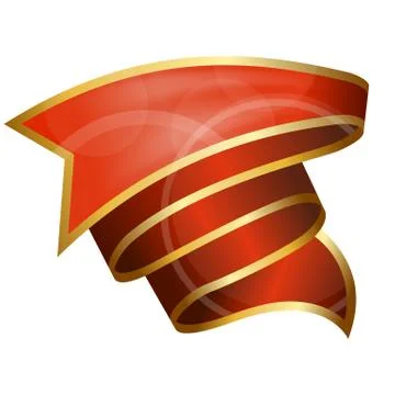 Big red ribbon Stock Illustration