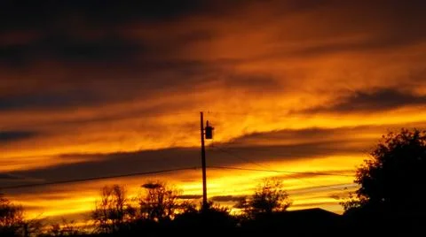 A big red sky (sunset) Stock Photos