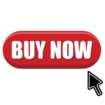 Big red square button, for online stores. When pressed, percentages wilt. Stock Illustration