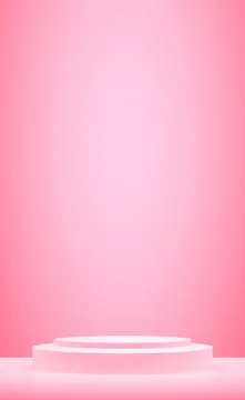 Big red studio, podium with lighting - Vector Stock Illustration