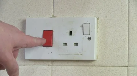 Big red switch Stock Footage 22339658
