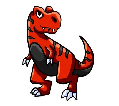 Big Red T Rex Stock Illustration