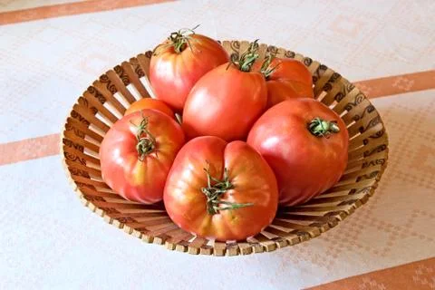 Big red tomatoes Stock Photos