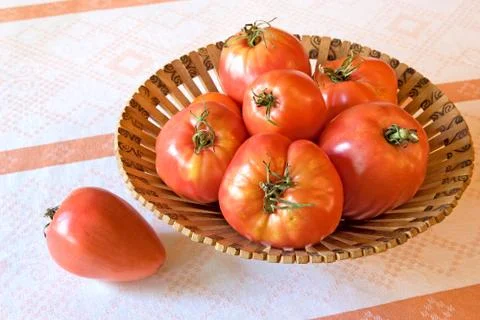 Big red tomatoes Stock Photos