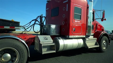 Big red truck Stock Footage 118908123