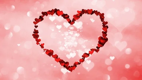Big red valentines day heart motion background Video stock 101067610