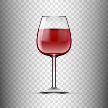 Big Reds Wine Empty Glass With Wine 库存插图