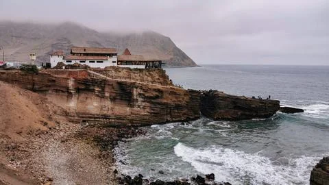 A big Restaurant by the beach Stock Photos