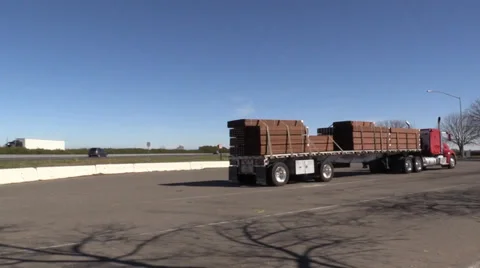 Big rig semi trucks Stock Footage 35407977