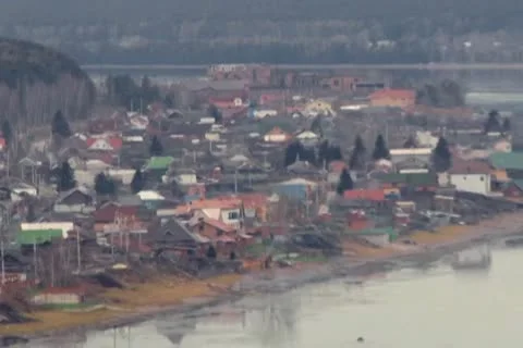 Big river in the city Stock Footage 10682318