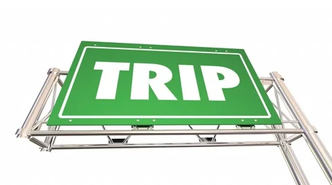 Big Road Trip Green Freeway Highway Signs Travel Transportation Stock Footage 60664634