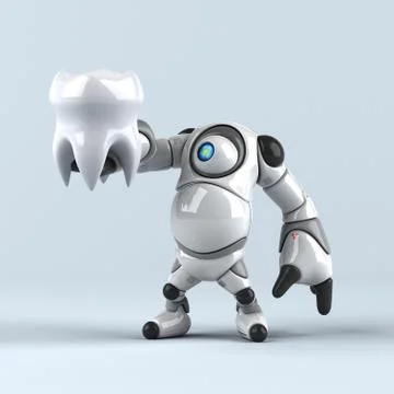 Big robot - 3D Illustration Stock Illustration