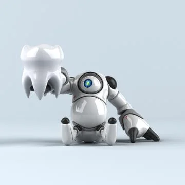 Big robot - 3D Illustration Stock Illustration