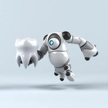 Big robot - 3D Illustration Stock Illustration