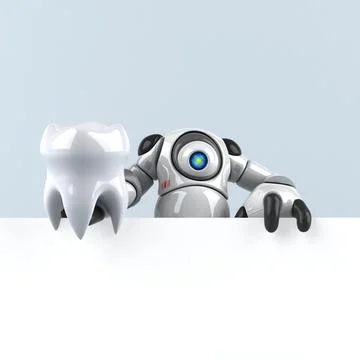 Big robot - 3D Illustration Stock Illustration