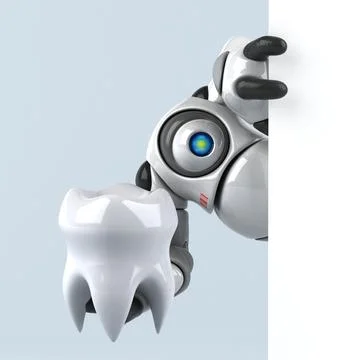 Big robot - 3D Illustration Stock Illustration
