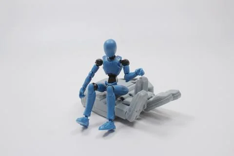 A big robot hand with the figure Stock Illustration
