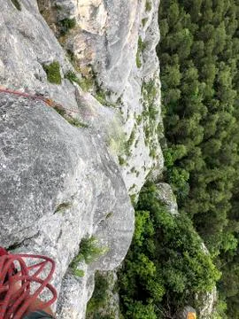 A big rock for climbing Stock Photos