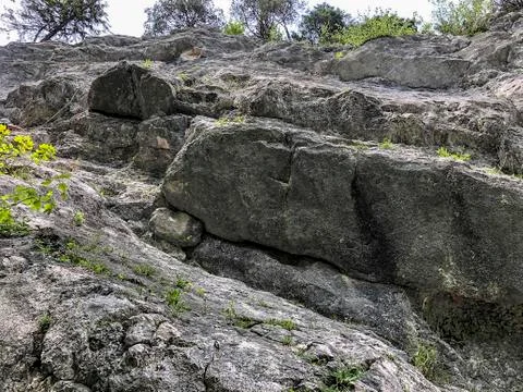 A big rock for climbing Stock Photos