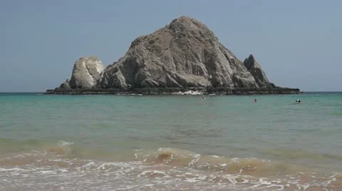 Big Rock in The India Ocean Video stock 12561761
