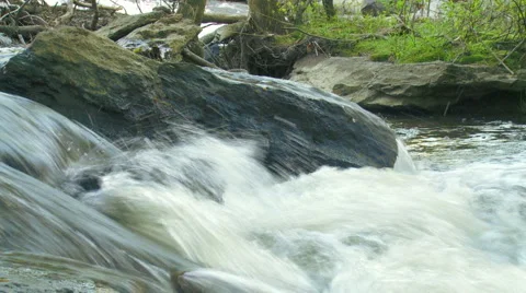 Big Rock Rapids Loop - HD 1080 Stock Footage 4713357