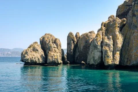 Big rocks and cliffs Stock Photos
