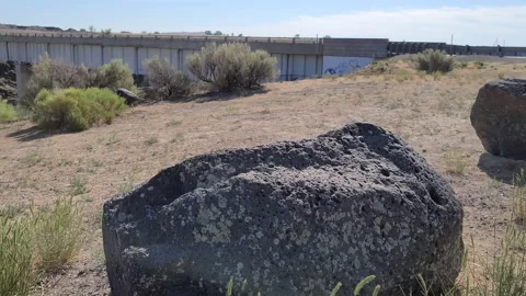 Big Rocks in Hansen Bridge Viewing Area Stock Footage 169327117
