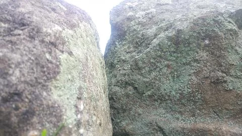 Big rocks by the river Stock Photos