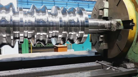 Big roll on the metal rolling machine at the plant. Close up. Rolling mill pr Stock Footage 115508326