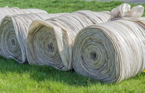 Big rolls with foils Stock Photos