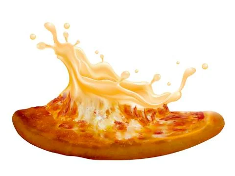Big round Pizza Stock Illustration