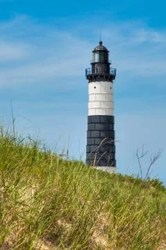 Big Sable Point Lighthouse and Dune Stock Photos