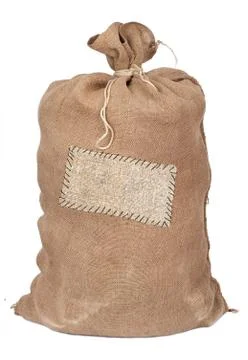 Big sack with label Stock Photos