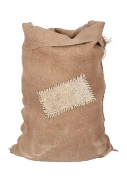 Big sack with label Stock Photos