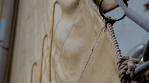 The big sailor cloth in the ship Stock Footage 58608618
