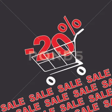 Big sale, 20 percentage discount Stock Illustration