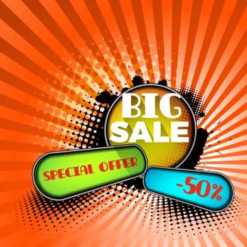 Big sale background Stock Illustration