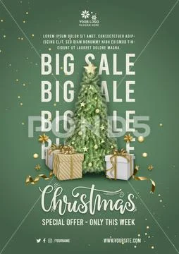 Big sale christmas PSD Template