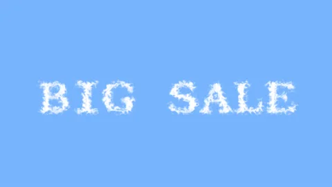 Big Sale cloud text effect sky isolated background Stock Footage 138721699