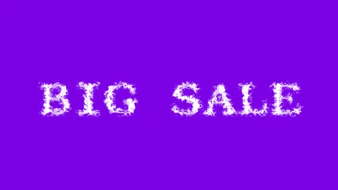 Big Sale cloud text effect violet isolated background Stock Footage 138721701