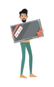 Big Sale in Electronics Store Flat Vector Concept Illustrazione stock