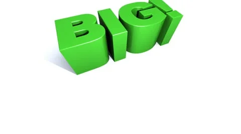 Big! sale giant 3d graphic text animation Stock Footage