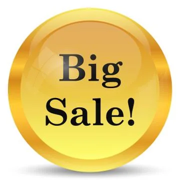 Big sale icon. Internet button on white background.. Stock Illustration