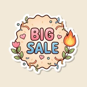 Big-sale-label Illustration