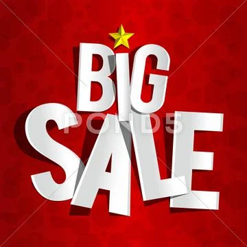 Big Sale On Red Background Stock Illustration
