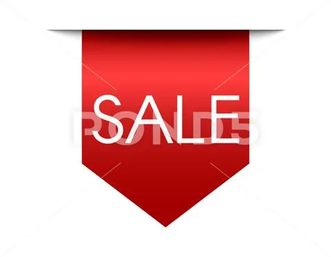 Realistic discount red tag for sale promotion Vector Image