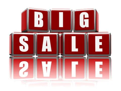 Big sale with reflection Stock Illustration